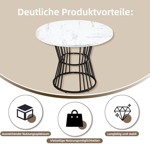 HAUSPROFI Esstisch Set Grün+Schwarz 5-teilig 100x75cm Küchenübersetzung Esszimmergruppe Modern Design Holzmöbel für Küch