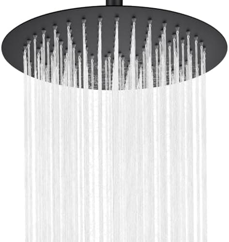 Auralum Regendusche Duschkopf 12 Zoll, edelstahlige Selbstreinigende Düsen, 360° Verstellbar, Chrom Recycled Claim Stand