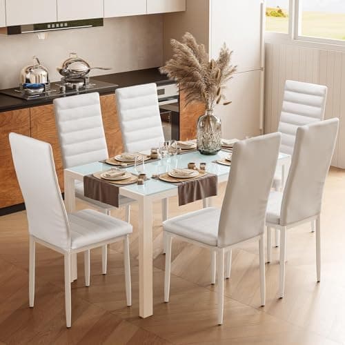 Bealife Esszimmer Set Esstisch 4 Stühle Schwarz