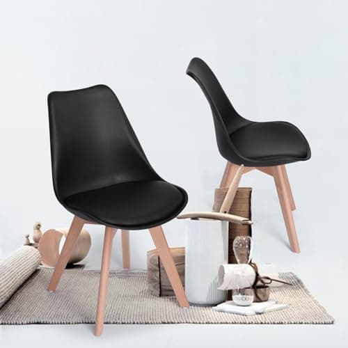 H.J WeDoo Skandinavisches Esszimmer Esstisch Set mit 4 Stühlen Eiscreme-Grün 100cm