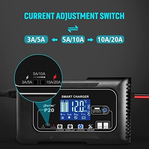 SolaMr 15A Auto-Batterie-Ladegerät, 12V und 24V Smart Automatic Battery Maintainer - P15
SolaMr 15A Erhaltungsladegerät