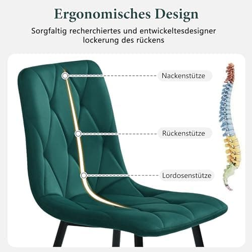 Runder Esstisch Set für 4 Personen mit Schwarzen Metallbeinen und Grün Samt Stühlen
| Esstrik Set Rund 100x100x75 cm 4