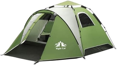 Night Cat Pop Up Zelt 3 4 Personen: Wasserdicht, atmungsaktiv, einfach einstellbar für Camping und Wandern - Reichweitze