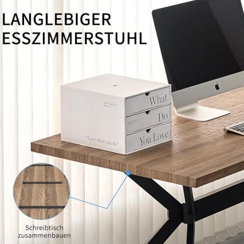 LEWE Essgruppen Esstisch mit Breitere Sitzfläche und Armlosen Stühlen Grau
LEWE Essgruppen Rechteckiger Esstisch für Küc