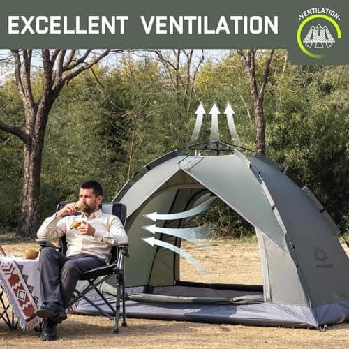 Camping 2 Mann Wasserdichtes Pop Up Zelt 2 Personen Trekking & Festival Igluzelt Sekundenzelt 230x170x135cm Perfekter Wi