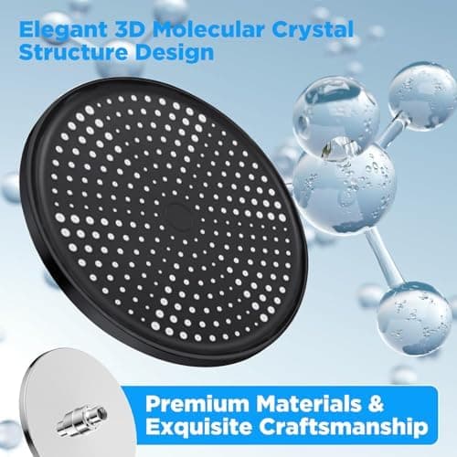 Runder Kopfbrause Regendusche 25CM, Hochdruck Wassersparend, Selbstreinigend (Silber)  
Fester Duschkopf Regendusche Gro