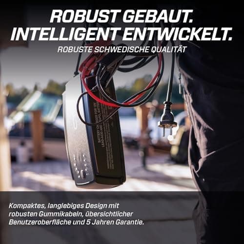 CTEK MXS 5.0 - Temperaturkompensierter Ladegerät Autobatterie für Fahrzeuge und Motorräder mit Intelligenz-, Rekondition