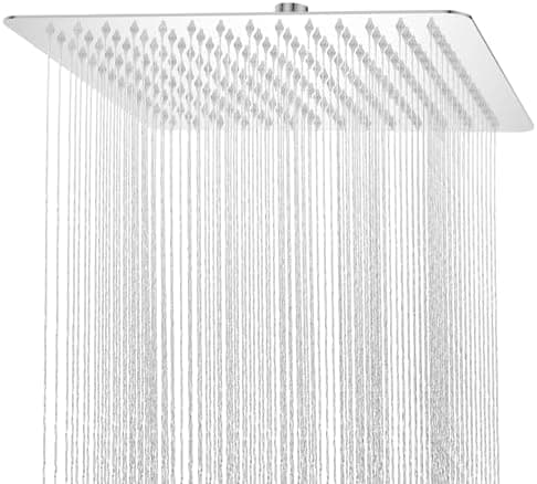 YEAUPE PRO Regendusche 10 Zoll – Edelstahl 304, Hochdruck Kopfbrause mit Selbstreinigenden Düsen und Chromierz[eventscen