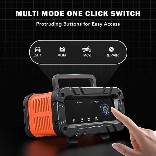 K FZ Batterieladegerät 12V/24V 20A, Vollautomatisches Intelligentes Ladegerät, LCD-Bildschirm für Auto, Motorrad, LKW, R