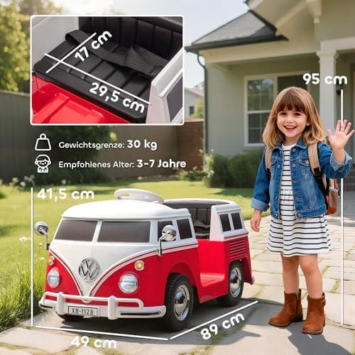 AIYAPLAY Kinder Elektroauto Blau für 3-7 Jahrealte Kinder mit MP3 und LED-Lichter