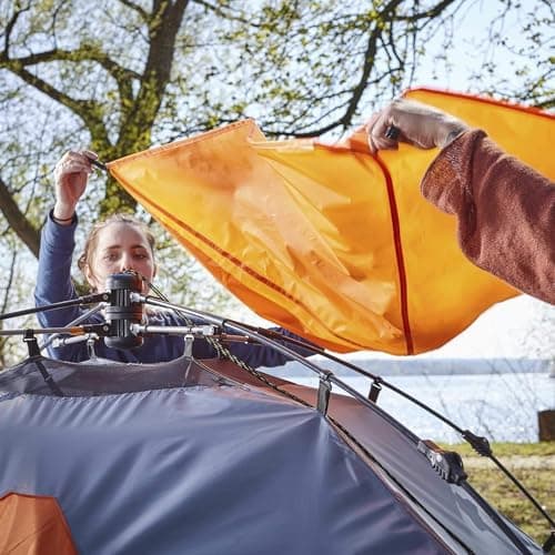 Lumaland Pop Up Zelt Grün | Wasserdicht & Windfest | Ideal für Familie mit 3-4 Personen | Camping, Festival & Reise | Ul