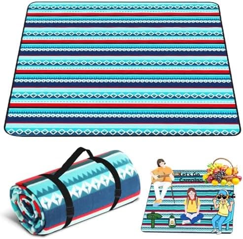 USSHOP Picknickdecke, 200 cm x 200 cm, wasserdichte und thermische Isolation, für Outdoor, Camping, Park, Waschbar mit G