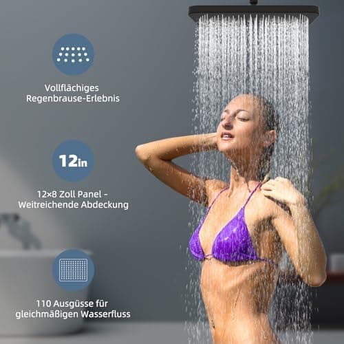 Hibbent Selbstreinigende Regendusche Duschkopf für Fitnessbegeisterte beim Training, Hinterhöfen und im Wellnessbereich,