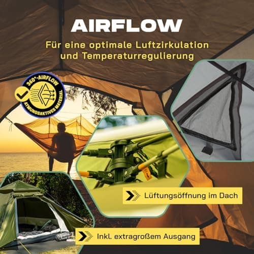 Lumaland Pop Up Camping Zelt 2-3 Personen | 4 Jahreszeiten Igluzelt Leicht, Wasserdicht & Robust | Outdoor Trekking & Fe