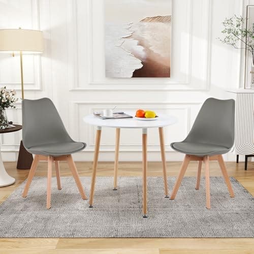 H.J WeDoo Skandinavisches Esszimmer Esstisch Set mit 4 Stühlen Eiscreme-Grün 100cm