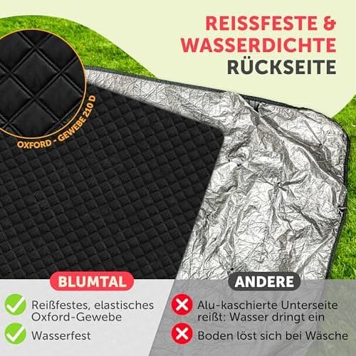 BlumtalPremium Picknickdecke wasserabweisend 200x200 cm - Outdoor-Decke Boho & Terrazzo Design - waschbar + weiche Zwisc