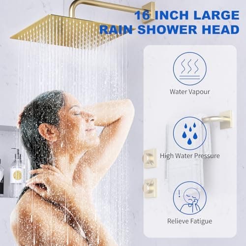 Regendusche Duschkopf Edelstahl Hochdruck 360° Schwenkbar Spa-Duscherlebnis Einfache Montage (Silber, 12 Zoll)