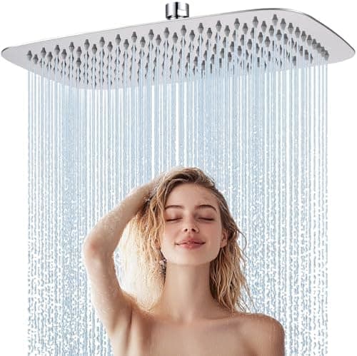 Edelstahl Regendusche Duschkopf Anti-Kalk-Düsen
| Anti-Kalk-Düsen Regendusche Duschkopf Edelstahl
| 40 x 25 cm Edelstah