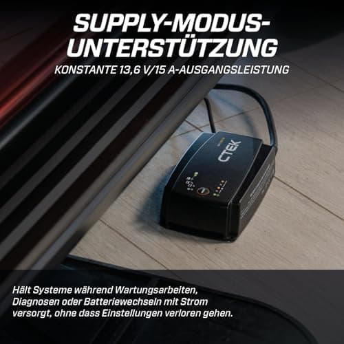 CTEK MXS 5.0 - Temperaturkompensierter Ladegerät Autobatterie für Fahrzeuge und Motorräder mit Intelligenz-, Rekondition