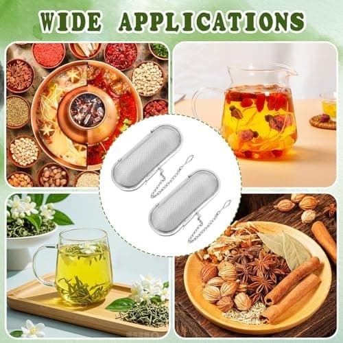 Rostfreier Edelstahl Teefilter, Feinmaschig mit Kette, für Losen Tee und Gewürze