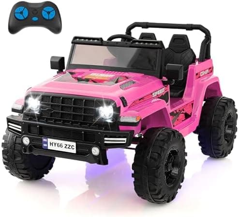 COSTWAY 24V Kinder Elektroauto für 3- bis 8-Jährige mit 2,4G-Fernbedienung und Musik (Rot)  
COSTWAY 24V Kinder Elektroa