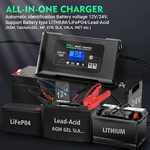 SolaMr 15A Auto-Batterie-Ladegerät, 12V und 24V Smart Automatic Battery Maintainer - P15
SolaMr 15A Erhaltungsladegerät