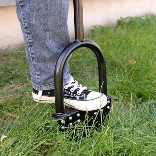 Rasenkantenstecher 104cm Breite Fußplattform Korrosionsgeschützter Halbmond-Kantenschneider für Garten Rasenpflege