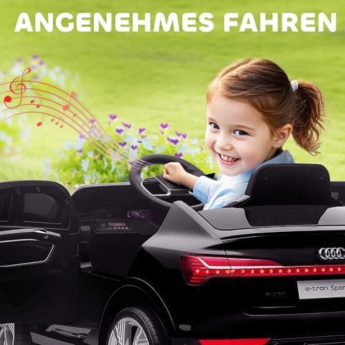 HOMCOM Elektro Kinderauto Audi E-tron, Fernbedienung, Musik, Sicherheitsgurt, Rosa  
HOMCOM Elektro Kinderauto 12V, Elek