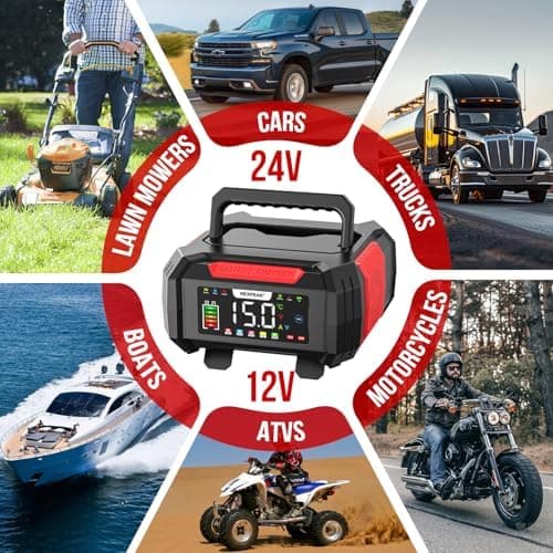 NEXPEAK NC315 15 A Kfz-Ladegerät - intelligente automatische Kabelaufbewahrung &.Tempausgleich zur Batterieladung - für