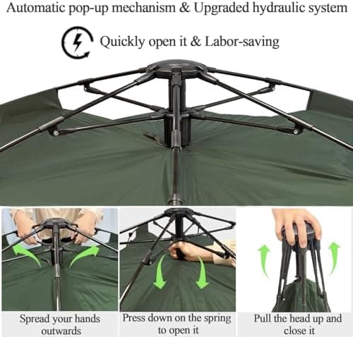 Camping Zelt 3 Personen Pop Up Zelt, Wasserdicht & Winddicht für Familien und Rucksackreisen, Automatisches Sofortzelt m