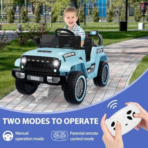 Hausprofi Kinder Elektroauto 12V - Elektroauto für Kinder mit 2,4G Fernbedienung, LED, Bluetooth, Musik - Rot  
Hausprof