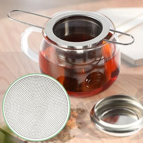 Teesieb 304 Rostfreies Edelstahl-Teefilter mit Faltbaren Grifffor Losen Tee UserID A-2PCS