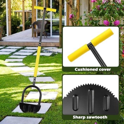 Rasenkantenstecher mit Stiel 107cm für großdimensionale Pflanzengeräte
| Rasenstecher Kantenstecher mit Wurzelsäge für
