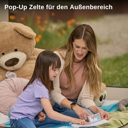 EAST OAK Pop Up Zelt 2-3 Personen - ideal für Familie, Camping und Garten - Wasserdicht, UV-Schutz, 360° Belüftung, Anti