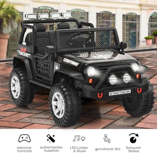 COSTWAY Elektroauto für Kinder Schwarz