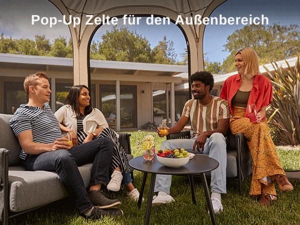 EAST OAK Pop Up Zelt 2-3 Personen - ideal für Familie, Camping und Garten - Wasserdicht, UV-Schutz, 360° Belüftung, Anti