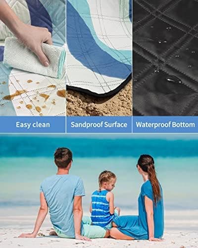 COVACURE Wasserdichte Picknickdecke 200x200 cm XXL – Sandfrei & Waschbar – Outdoor & Camping Isolation – Faltbar & Leich