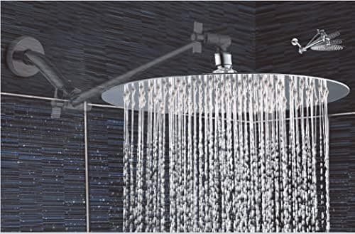 Klimatic 12 Zoll Regendusche Edelstahl AISI304 Anti-Kalk-Düsen Rund Duschkopf Regenbrausettung
