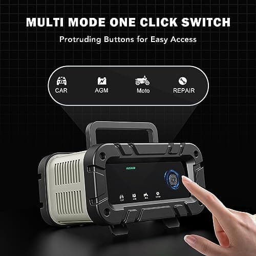 K FZ Batterieladegerät 12V/24V 20A, Vollautomatisches Intelligentes Ladegerät, LCD-Bildschirm für Auto, Motorrad, LKW, R