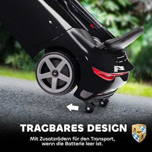 AIYAPLAY Kinder Elektroauto Schwarz für 3-5 Jährige mit Fernbedienung und MP3-Player