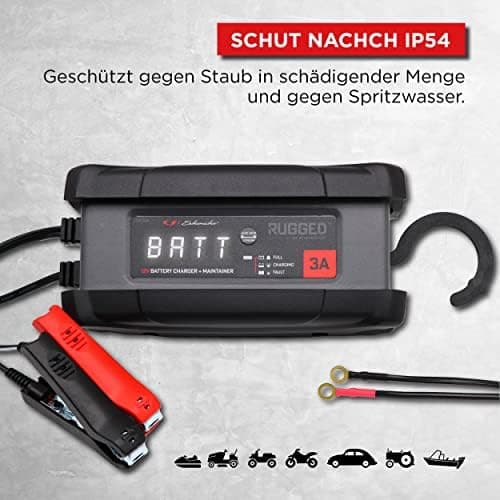 Schumacher Rugged SPX 458 Automatisches und intelligentes Lade- und Erhaltungsgerät - für Motorrad, Auto, Boot, Schutzar