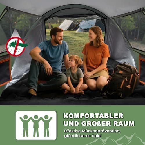 FORMIZON Pop Up Zelt 2 Personen Wasserdicht für Camping und Trekking mit Einfacher Einstellung und Sofort-Bereitschaft (