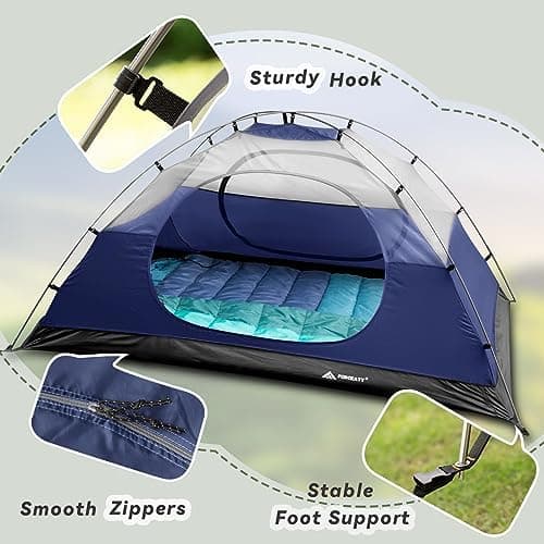 Forceatt 2-4 Personen Zelt Wasserldicht 3-4 Saison Ultraleicht Mit Kleinem Packmaß Für Trekking Outdoor Festival Soforti