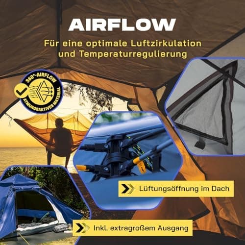 Lumaland Pop Up Camping Zelt 2-3 Personen | 4 Jahreszeiten Igluzelt Leicht, Wasserdicht & Robust | Outdoor Trekking & Fe