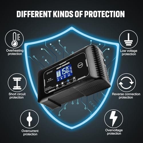 SolaMr 15A Auto-Batterie-Ladegerät, 12V und 24V Smart Automatic Battery Maintainer - P15
SolaMr 15A Erhaltungsladegerät