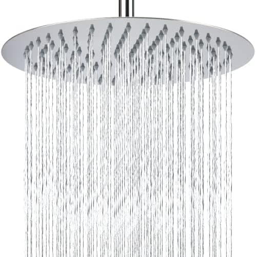 Markcco 15cm Regenbrause, Hochdruck Duschkopf aus Edelstahl 304, komfortables Duscherlebnis bei niedrigem Wasserdruck, i