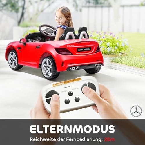 AIYAPLAY Kinder Elektroauto 12V für 3+jährige Kinder mit 2,4 G Fernbedienung und LED-Scheinwerfern