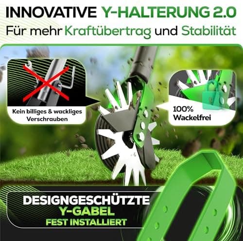 Profi Rasenkantenschneider mit höhenverstellbarem, ergonomischen Stiel | Kantenschneider für Gärten & Parks & perfektes
