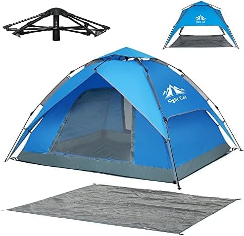 Night Cat Pop Up Zelt 3 4 Personen: Wasserdicht, atmungsaktiv, einfach einstellbar für Camping und Wandern - Reichweitze