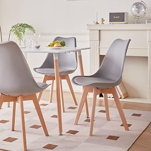 **GrandCA HOME Rechteckiger weißer Esstisch mit beige Stühlen für Esszimmer, Küche und Wohnzimmer**
| **Rechteckiger Gr